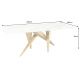 Mese dining - Masa design modern, Metal, Auriu, Ceramica, Alb, ART LIVING 200cm, A-46202 VC