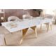 Mese dining - Masa design modern, Metal, Auriu, Ceramica, Alb, ART LIVING 200cm, A-46202 VC