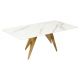Masuta design modern, Metal, Auriu, Ceramica, Alb, ART LIVING 130cm, A-46204 VC