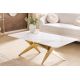 Masute Living - Masuta design modern, Metal, Auriu, Ceramica, Alb, ART LIVING 130cm, A-46204 VC