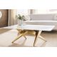 Masute Living - Masuta design modern, Metal, Auriu, Ceramica, Alb, ART LIVING 130cm, A-46204 VC