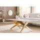 Masute Living - Masuta design modern, Metal, Auriu, Ceramica, Alb, ART LIVING 130cm, A-46204 VC
