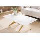 Masute Living - Masuta design modern, Metal, Auriu, Ceramica, Alb, ART LIVING 130cm, A-46204 VC