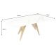 Masute Living - Masuta design modern, Metal, Auriu, Ceramica, Alb, ART LIVING 130cm, A-46204 VC