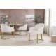 Seturi scaune, HoReCa - Set de 2 scaune, Catifea Raiata, Bej, EXTRAVAGANCIA, A-46201 VC