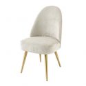 Set de 2 scaune, Catifea Raiata, Bej, MIA CASA, A-45926 VC