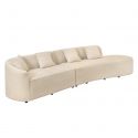 Canapea semicirculara XXL, Tesatura Boucle, Bej, ATELIER L 330cm, A-46548 VC