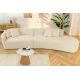 Canapele - Canapea semicirculara XXL, Tesatura Boucle, Bej, ATELIER L 330cm, A-46548 VC