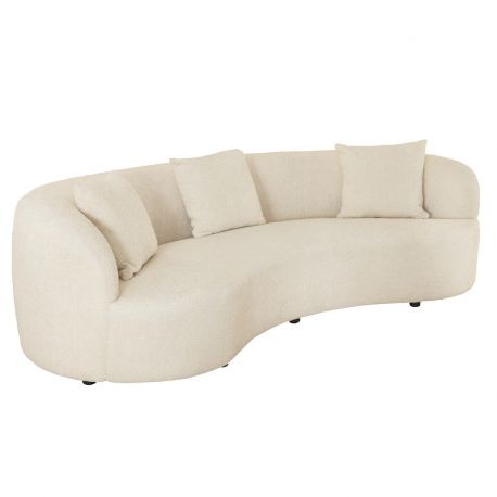 Canapele - Canapea semicirculara, Tesatura Boucle, Bej, ATELIER 230cm, A-46546 VC