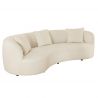 Canapea semicirculara, Tesatura Boucle, Bej, ATELIER 230cm, A-46546 VC