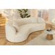 Canapele - Canapea semicirculara, Tesatura Boucle, Bej, ATELIER 230cm, A-46546 VC