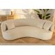 Canapele - Canapea semicirculara, Tesatura Boucle, Bej, ATELIER 230cm, A-46546 VC