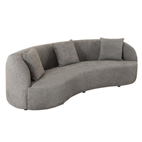 Canapele - Canapea semicirculara, Tesatura Boucle, Gri, ATELIER 230cm, A-46545 VC