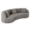 Canapea semicirculara, Tesatura Boucle, Gri, ATELIER 230cm, A-46545 VC