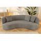 Canapele - Canapea semicirculara, Tesatura Boucle, Gri, ATELIER 230cm, A-46545 VC