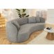 Canapele - Canapea semicirculara, Tesatura Boucle, Gri, ATELIER 230cm, A-46545 VC