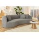 Canapele - Canapea semicirculara, Tesatura Boucle, Gri, ATELIER 230cm, A-46545 VC