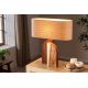 Veioze - Lampa de masa, Lemn, Tesatura Boucle, Alb, LOVERS 60cm, A-46649 VC