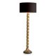 Lampadare - Lampadar LUX, Metal Alama Vintage, Tesatura Neagra, Costanza, 119987 HZ
