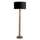 Lampadare - Lampadar LUX, Metal Alama Vintage, Tesatura Neagra, Costanza, 119987 HZ
