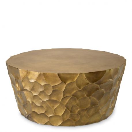 Masute Living - Masuta de cafea LUX, Aluminiu, Alama Vintage, Fiorentino, 119330 HZ