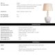 Veioze - Lampa de masa LUX, Ceramica, Tesatura, Andorra, 119667 HZ