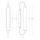 Aplice, corpuri de iluminat pentru pereti - Aplica de perete LED, Sticla Verticala, MILKY GLASS, ZB-25152