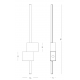 Aplice, corpuri de iluminat pentru pereti - Aplica de perete LED, Geometric, Minimalist, 19W BLACK, ZB-25147