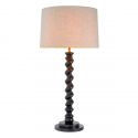 Lampa de masa LUX, Lemn, Tesatura, Negru, Massimo, 119672 HZ