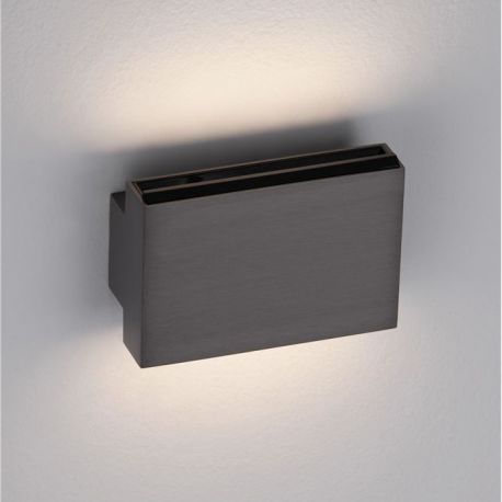 Aplice, corpuri de iluminat pentru pereti - Aplica LED iluminat ambiental Up & Down OTI nickel negru, NVL-9695165