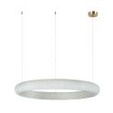 Lustra LED, Design Circular, 64cm, ALABASTER- BRONZE, ZB-2544