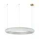 Lustra LED, Design Circular, 64cm, ALABASTER- BRONZE, ZB-2544