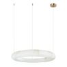 Lustra LED, Design Circular, 49cm, ALABASTER- BRONZE, ZB-2543
