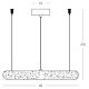 Pendule, Lustre suspendate - Lustra LED, Design Circular, 49cm, ALABASTER- BRONZE, ZB-2543