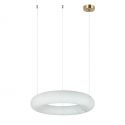Lustra LED, Design Circular, 34cm, ALABASTER- BRONZE, ZB-2542