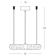 Pendule, Lustre suspendate - Lustra LED, Design Circular, 34cm, ALABASTER- BRONZE, ZB-2542