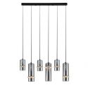 Lustra cu 6 pendule LED, SMOKE GLASS-BLACK, ZB-2537