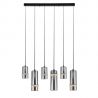 Lustra cu 6 pendule LED, SMOKE GLASS-BLACK, ZB-2537