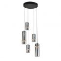 Lustra cu 5 pendule LED, SMOKE GLASS-BLACK, ZB-2535