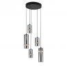 Lustra cu 5 pendule LED, SMOKE GLASS-BLACK, ZB-2535