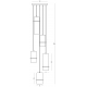 Pendule, Lustre suspendate - Lustra cu 5 pendule LED, SMOKE GLASS-BLACK, ZB-2535