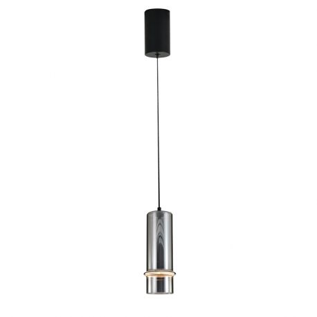 Pendule, Lustre suspendate - Pendul LED, SMOKE GLASS-BLACK, ZB-2533