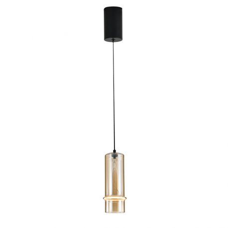 Pendule, Lustre suspendate - Pendul LED, CHAMPAGNE GLASS-BLACK, ZB-2532