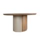 Mese dining - Masa rotunda moderna cu blat din furnir natural de nuc Walnut 1163