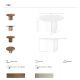 Mese dining - Masa rotunda moderna cu blat din furnir natural de nuc Walnut 1163
