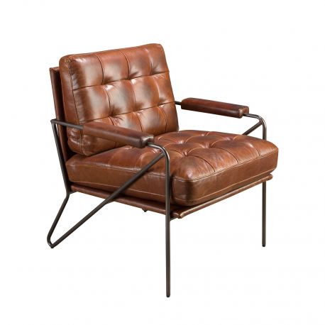 Fotolii - Fotoliu design LUX, Metal, Piele Naturala 5166