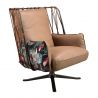 Fotoliu pivotant design LUX, Piele naturala, Tesatura Tropicala 5168