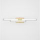 Iluminat pentru baie - Aplica baie LED, protectie IP44, Aluminiu, Auriu, Atom, NVL-9695267