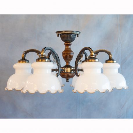 Lustre aplicate - Lustra rustica aplicata cu 6 brate design italian 5900