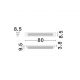 Iluminat pentru baie - Aplica baie LED, protectie IP44, L-80cm, Auriu, Fasko NVL-9236299